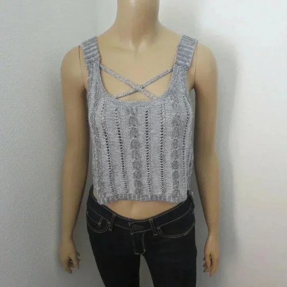 NWT Hollister Cropped Sweater Tank Top Size XS - Picture 1 of 5